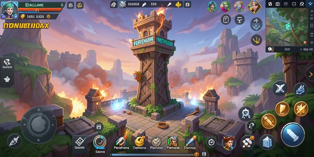 Tangkapan layar gameplay menegangkan dari IDAGAME Tower Defense.