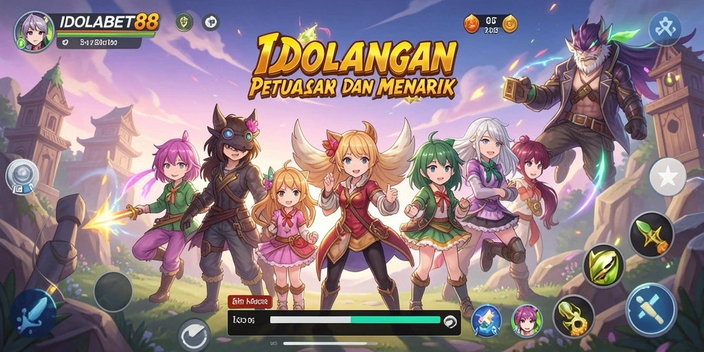 Tangkapan layar dari gameplay <strong>IDOLABET88</strong> yang menampilkan pertarungan karakter Anime.
