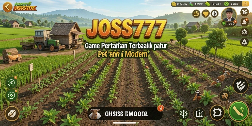 Tampilan gameplay menarik dari JOSS777 saat bertani.