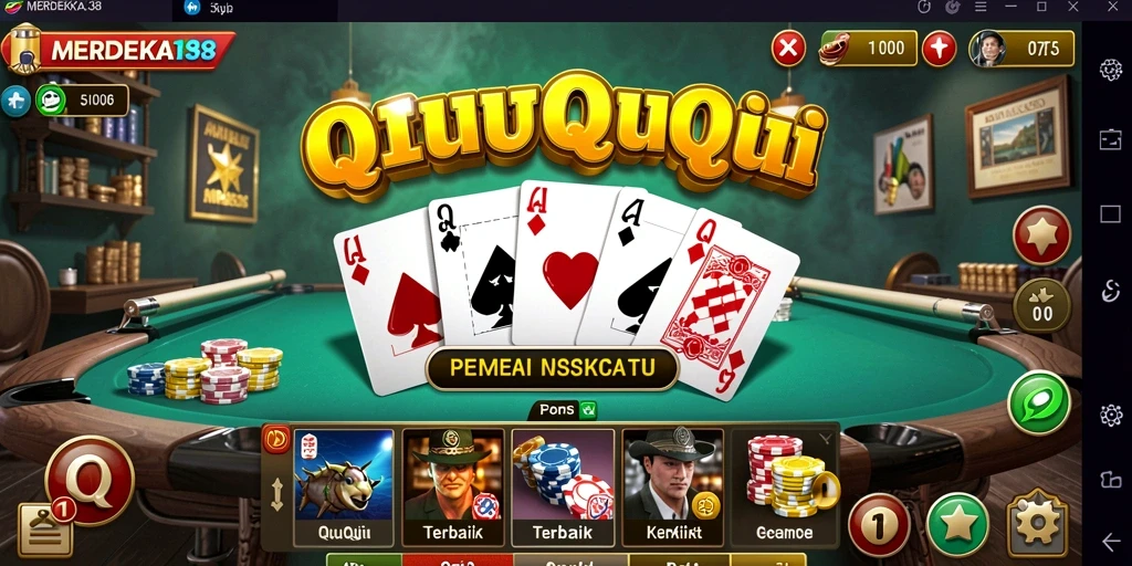 Tampilan gameplay menarik dari permainan QiuQiu MERDEKA138.