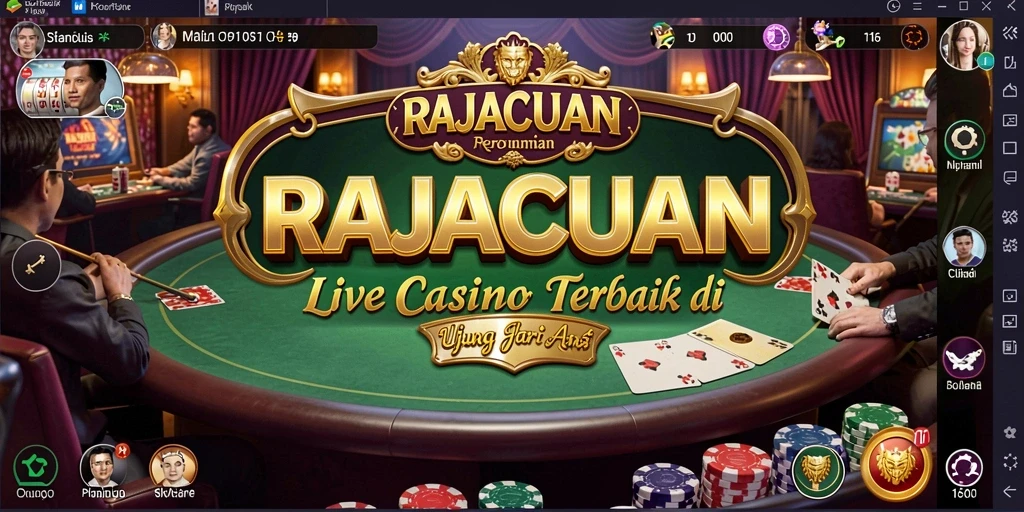 Screenshot RAJACUAN menampilkan suasana gamplay yang mendebarkan di Live Casino.
