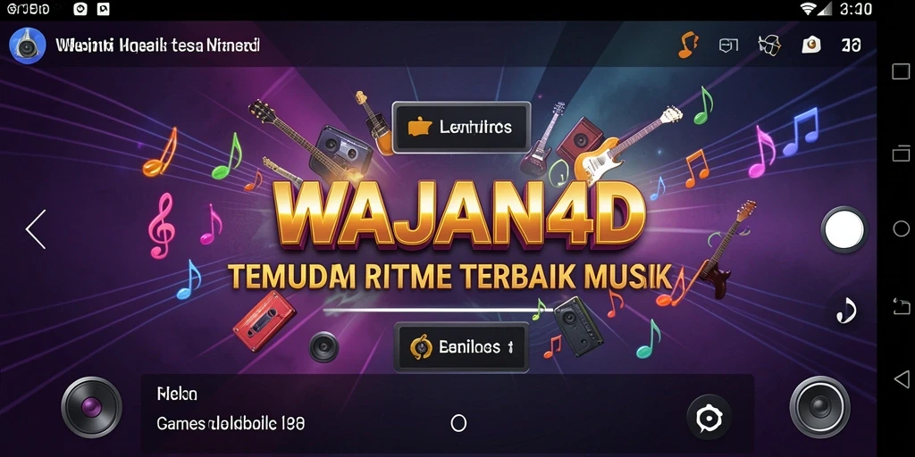 Tampilan gameplay menarik dengan berbagai alat musik.